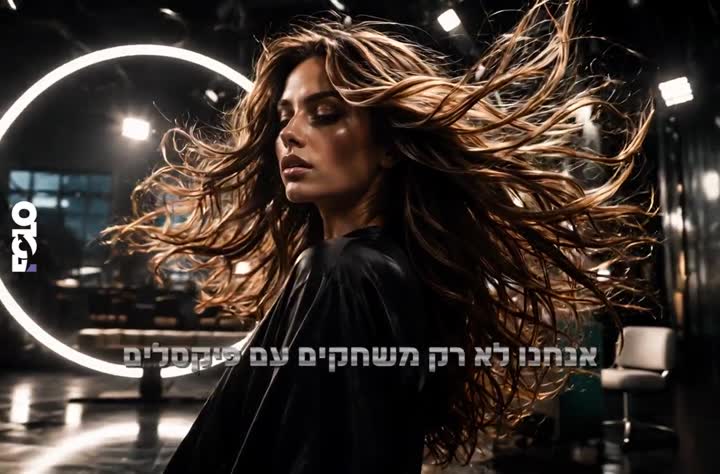 פריים מתוך הפרסומת של פולו למספרות ולמעצבי שיער